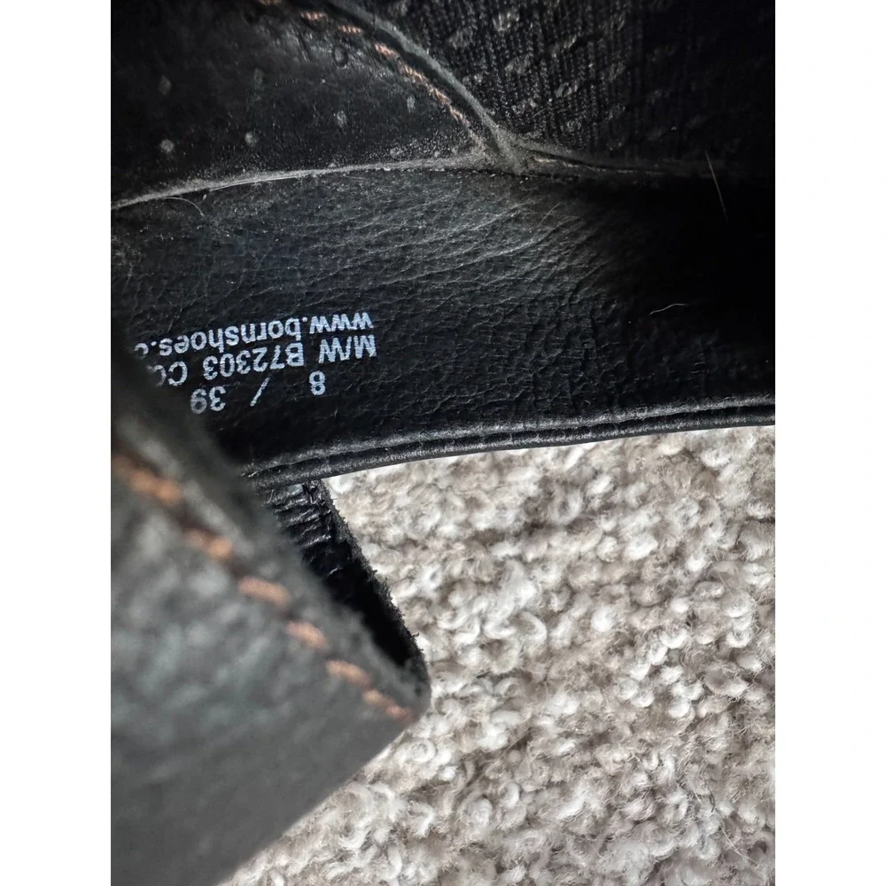 Born Women Black Leather Mary Jane Shoes Size 8 Strap Buckle Comfort - Picture 4 of 5